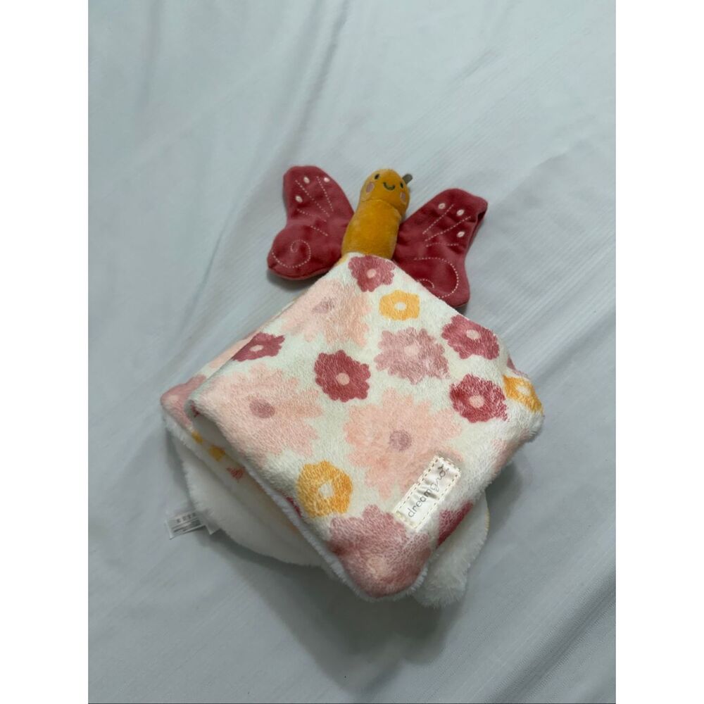 Butterfly Plush Baby Security Blanket Floral Buddy Blankie Soft Dream Gro